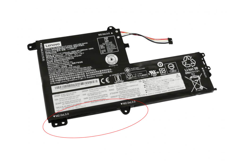 Originele 4050mAh 30Wh 2 Cellen Lenovo L14L2P21 L14M2P21 Accu Batterij