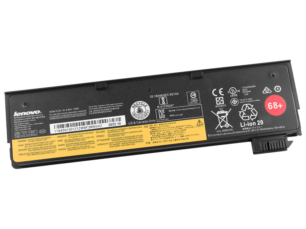 Originele 6600mAh 72Wh 6 Cellen Lenovo ThinkPad T450 3LCD Accu Batterij