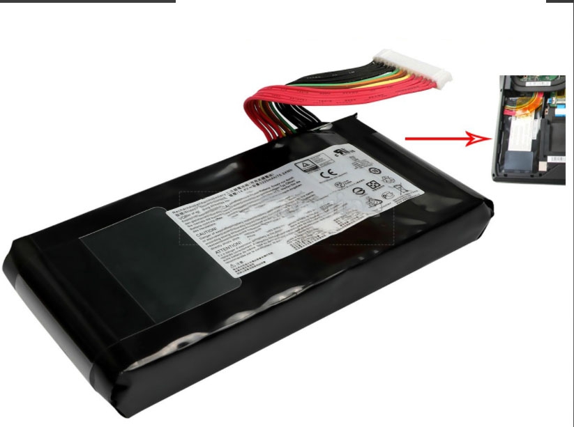 14.4V 5225mAh 75.24Wh 8-Cellen MSI GT62 GT62VR GT62VR MS-16L2 Batterij