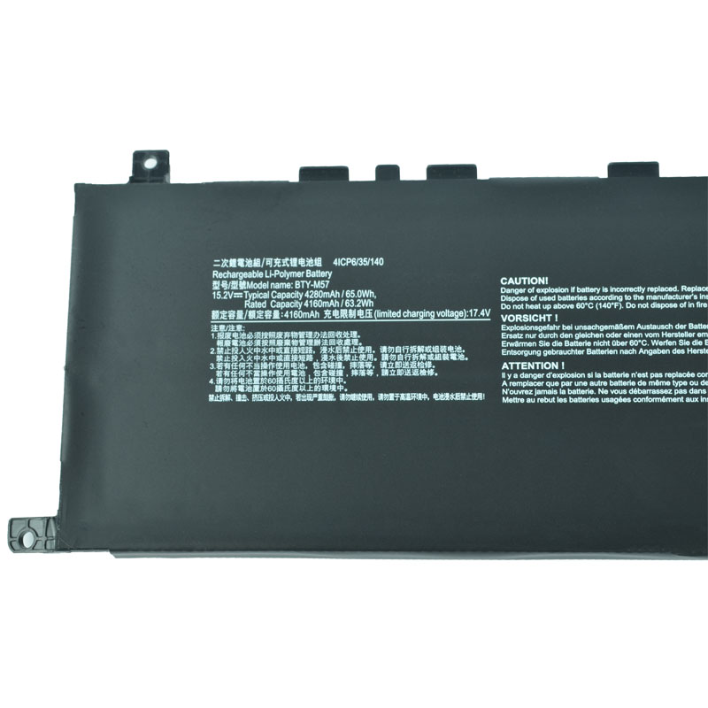 4280mAh 65Wh MSI GP66 Leopard-10UX GP76 Leopard 10UE Accu Batterij