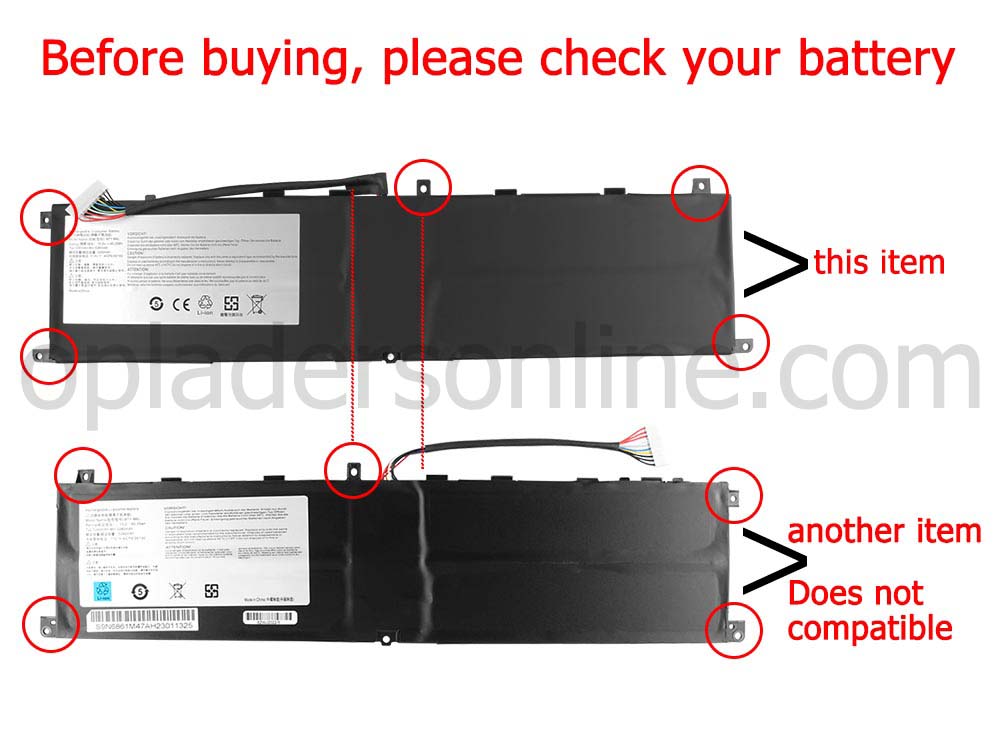 Origineel 5380mAh 4 Cellen MSI GS65 8RE MS-16Q2 Accu Batterij