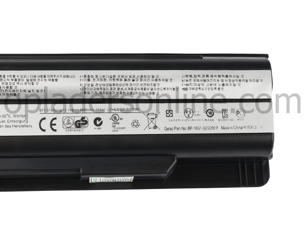 4400mAh MSI GE60 2PL-400XVN GE60 2PL-466RU Accu Batterij