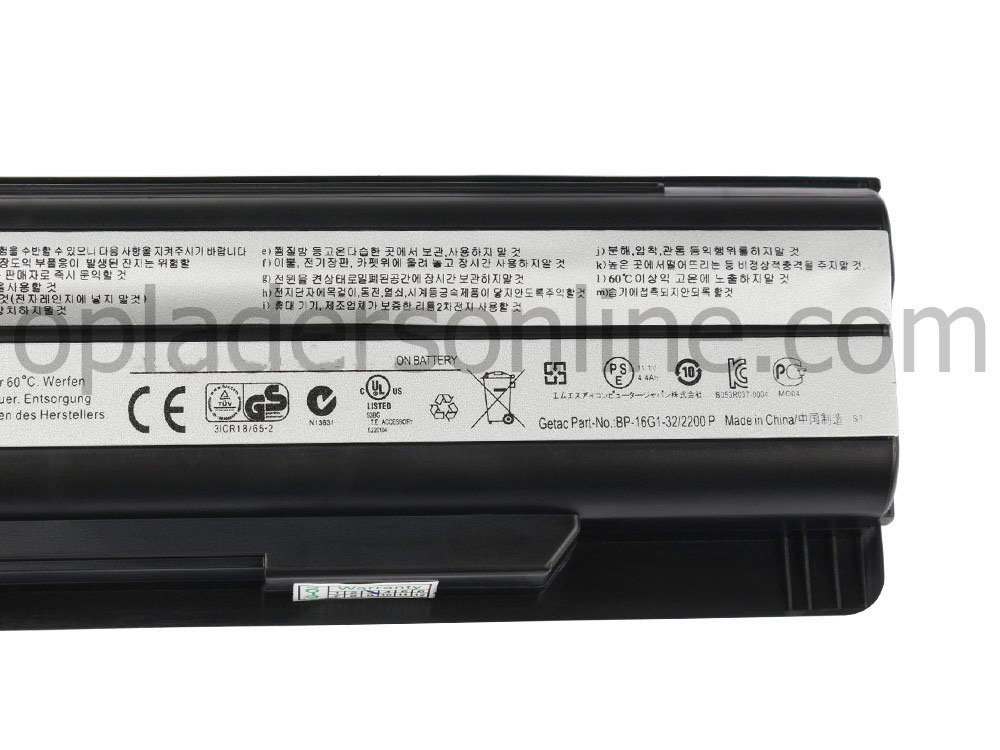 6600mAh MSI GE60 2PF-412FR GE60 2PF-413FR GE60 2PF-431RU Accu Batterij