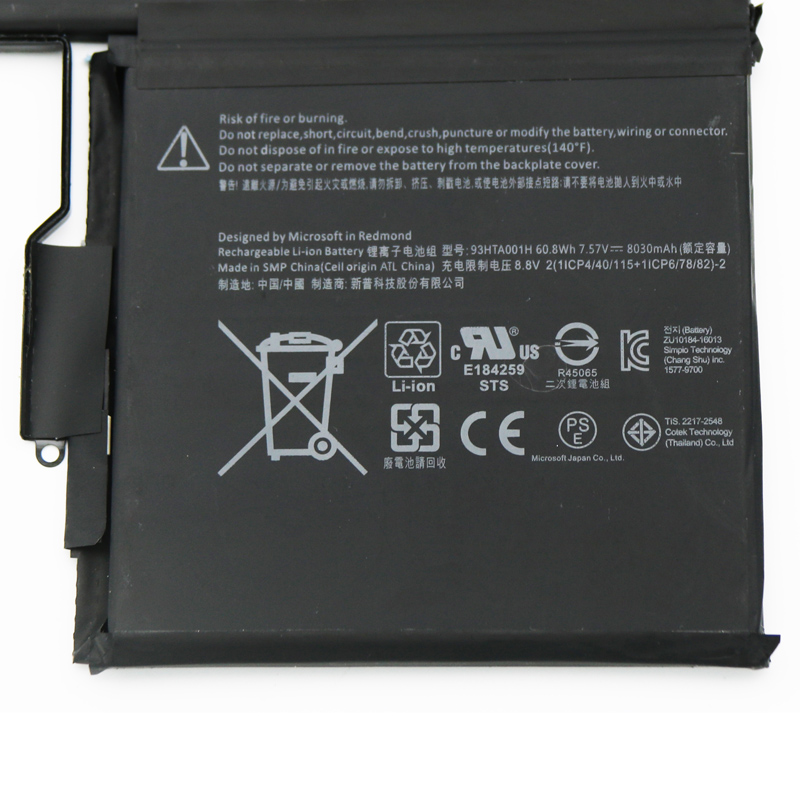 Originele Microsoft G3HTA001H Accu 8030mAh 60.8Wh 6-Cellen