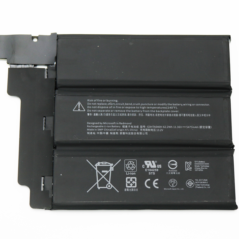 Originele Microsoft G3HTA041H G3HTA040H Accu 5473mAh 62.2Wh 6-Cellen