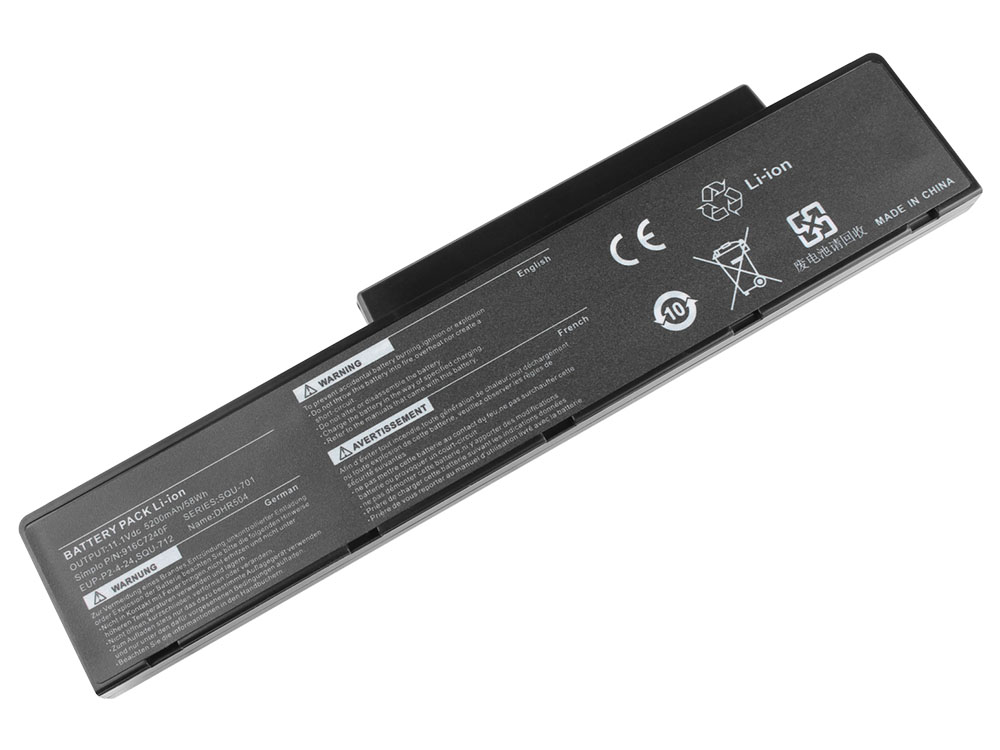 5200mAh 6-Cellen Packard Bell SQU-712 Accu Batterij