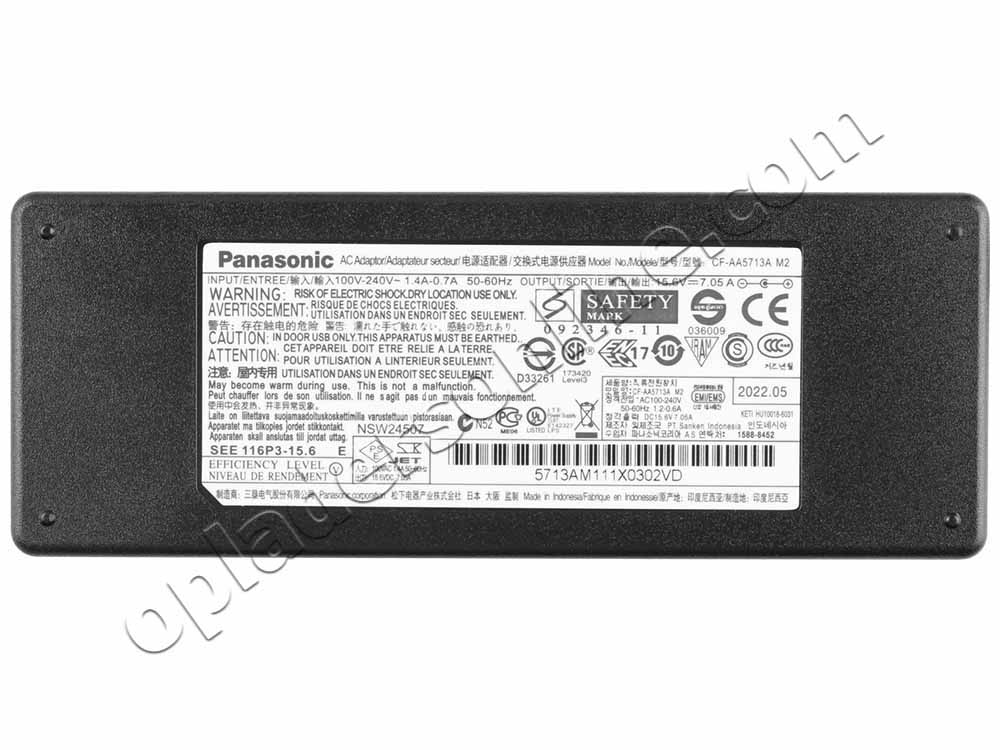 110W Panasonic Toughbook CF-54C1076MG AC Adapter Voeding Oplader