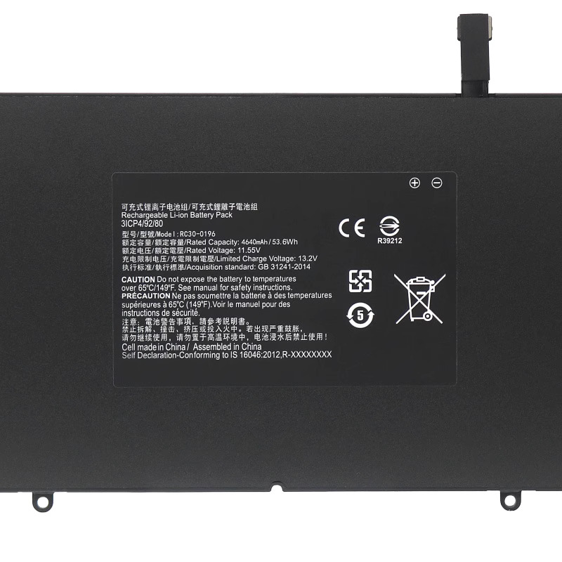 4640mAh 53.6Wh 6 Cellen Razer Blade Stealth RZ09-02393G32-R3G1 Accu Batterij