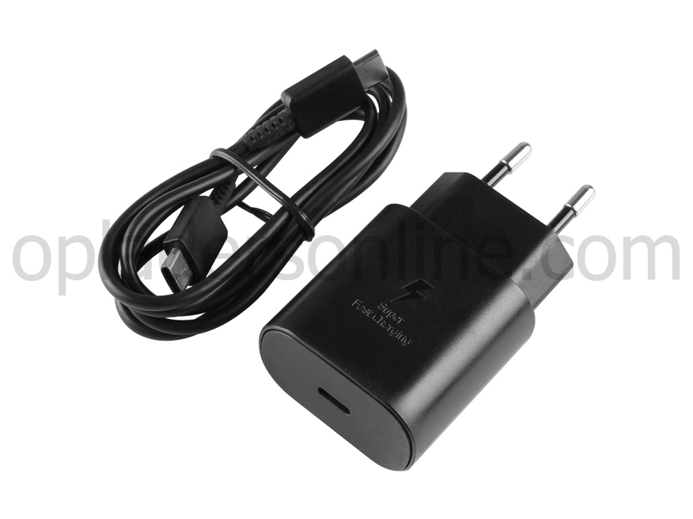 25W USB-C Samsung Galaxy A10e SM-A102N Adapter Voeding Oplader