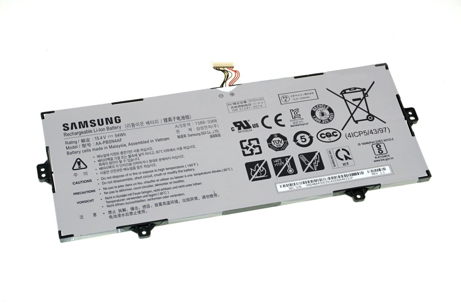 Originele Samsung AA-PBSN4AF Accu Batterij 3530mAh 54Wh 4 Cellen