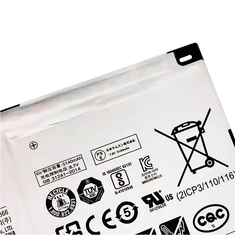 Originele Samsung Chromebook Pro XE510C24 Accu 7.6V 5140mAh 39Wh 2 Cellen