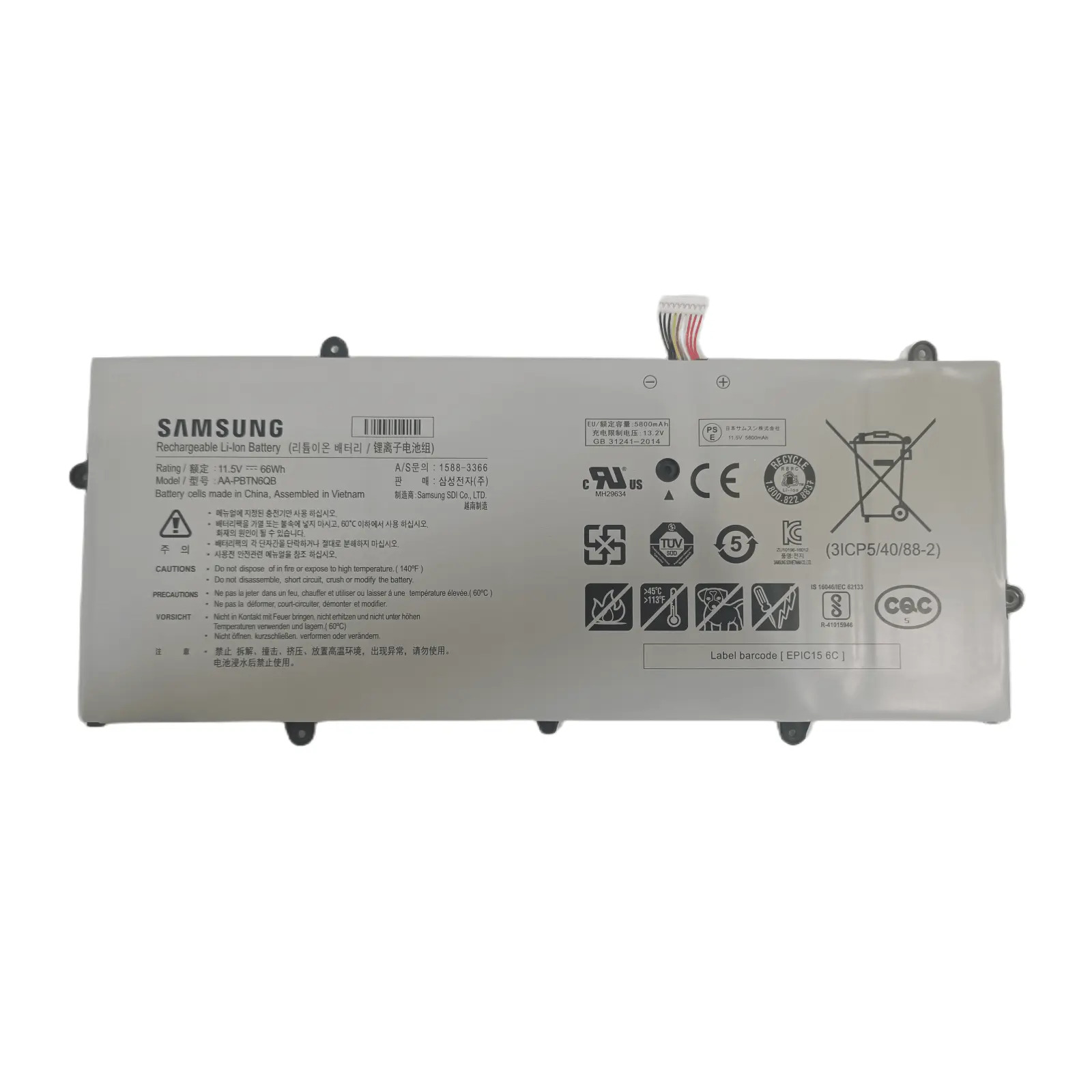 Origineel 5740mAh 66Wh Samsung AA-PBTN6QB Accu Batterij