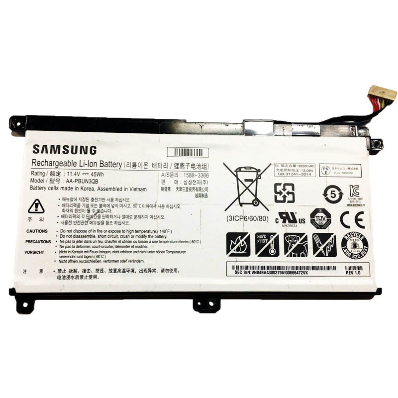 Originele Samsung AA-PBUN3QB Samsung NP740U3L Accu 11.4V 3950mAh 45Wh