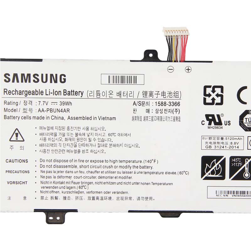 Originele Samsung AA-PBUN4AR Accu 5120mAh 39Wh 2-Cellen