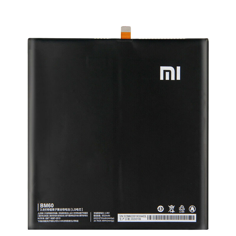 Originele 6520mAh 23.71Wh 2 Cellen Xiaomi BM60 Accu Batterij