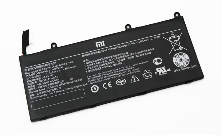 Originele 2600mAh 40Wh 4 Cellen Xiaomi N15B01W Accu Batterij