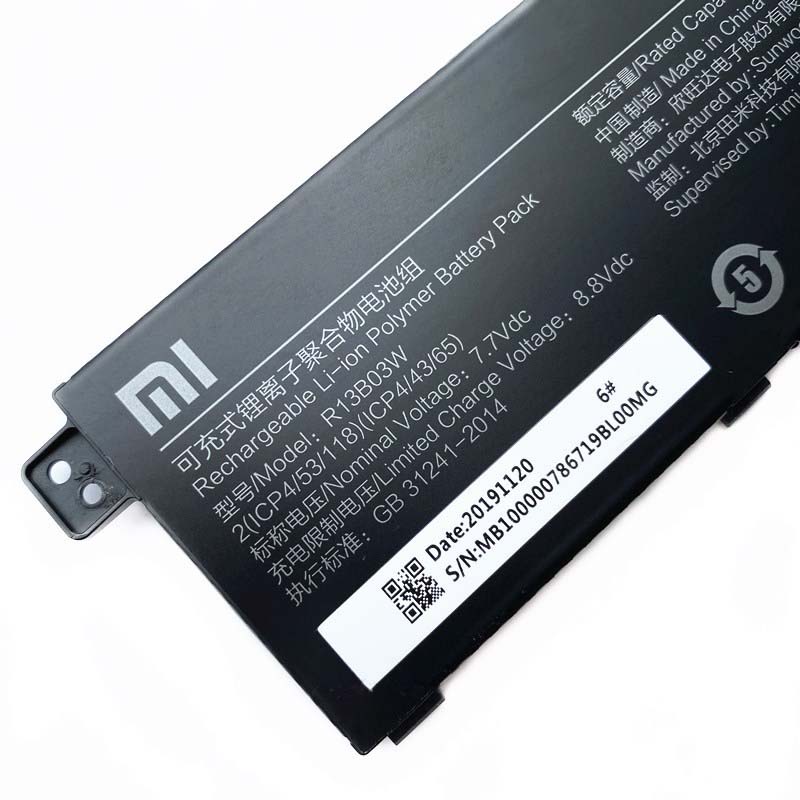 Originele 5200mAh 40Wh 4 Cellen Xiaomi R13B03W Accu Batterij