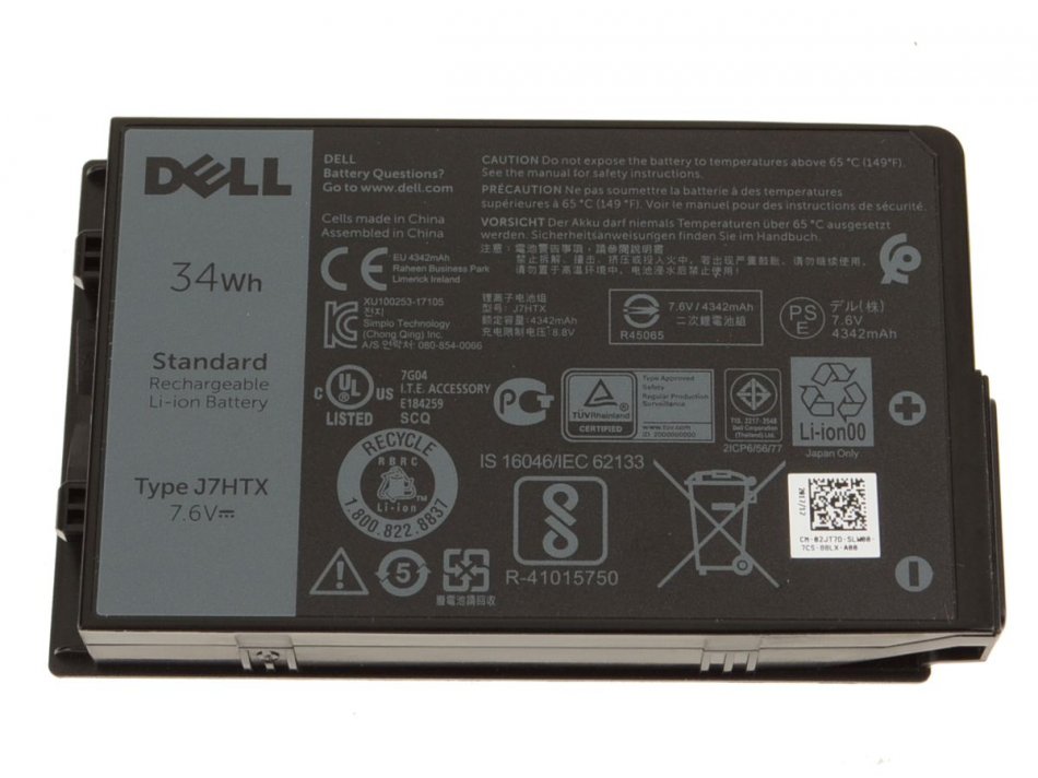 Originele 4342mAh 34Wh 4-cell Dell Latitude 12 Rugged Tablet 7212 Accu Batterij